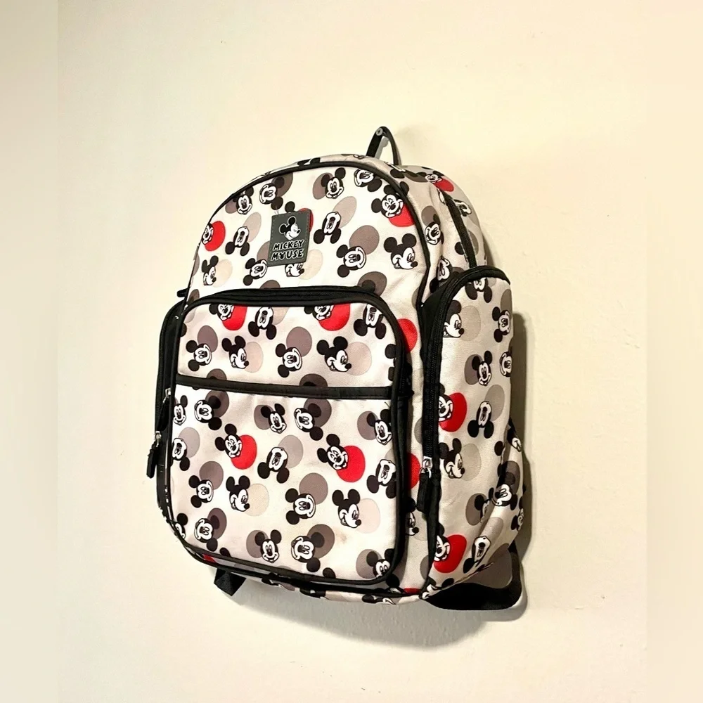Disney Mickey Mouse Toss Heads Back Pack Baby‎ Diaper Bag Daypack